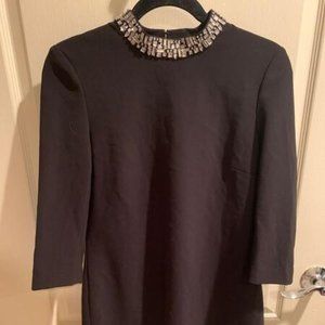 Gorgeous Black Jeweled Open Back Party dress